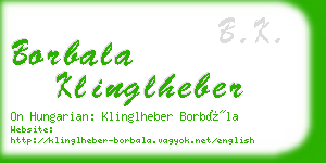 borbala klinglheber business card